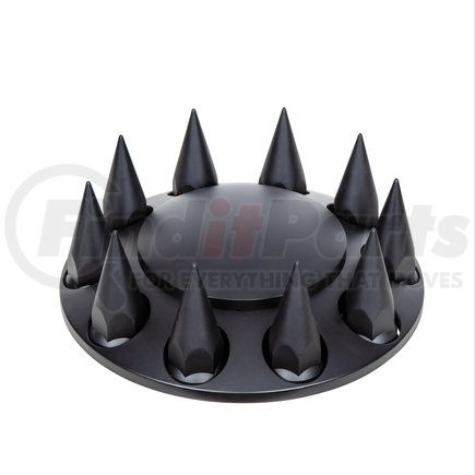 United Pacific 10341 Matte Black Dome Front Axle Cover w/ 33mm Spike Thread-On Nut Cover