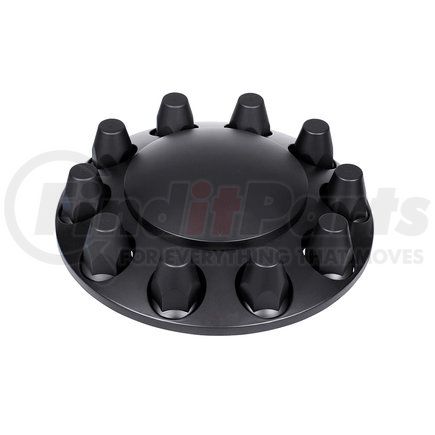 United Pacific 10334 Matte Black Dome Front Axle Cover w/ 33mm Thread-On Nut Cover