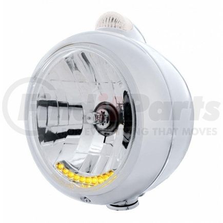 United Pacific 32037 Black Guide 682-C Headlight H4 with 10 Amber LED and Dual Mode LED Signal