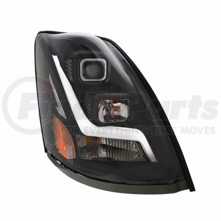 United Pacific 31448 Volvo Projection Headlight w/ LED Light Bar (RH/Black)