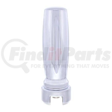 United Pacific 70610 Chrome "Vegas" 13/15/18 Speed Grooved Gearshift Knob w/ Adapter - Vertical