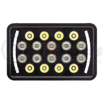 United Pacific 36449 18 High Power 4"X 6" LED Rectangular Light with Position Light - Black