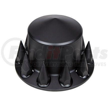 United Pacific 10337 Matte Black Pointed Rear Axle Cover w/ 33mm Spike Thread-On Nut Cover