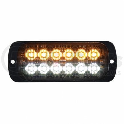 United Pacific 36846B 12 High Power LED Super Thin Warning Light - Amber LED and White LED