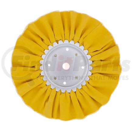 United Pacific 90030 10" Yellow Treated Airway Buff - 5/8" & 1/2" Arbor