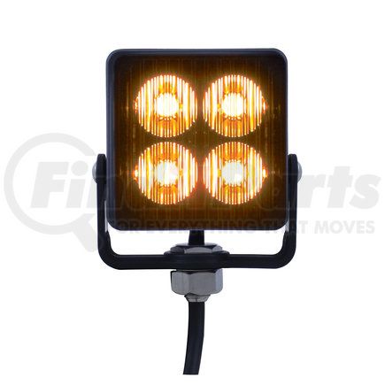 United Pacific 37186B 4 High Power LED Square Warning Lighthead - Amber LED