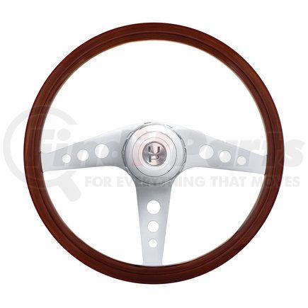 United Pacific 88140 18" Chrome GT Steering Wheel w/ Hub For Peterbilt 1998 -2005, Kenworth 2001 -2002