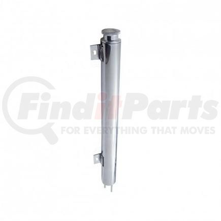 United Pacific A6127 19" Universal Polished Stainless Steel Radiator Overflow Tank