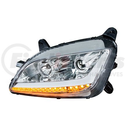 United Pacific 35812 Headlight - Chrome Projection, w/ LED Position Light & LED Turn Signal For 2011+ PB 579/587 - Driver Side