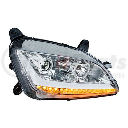 United Pacific 35813 Headlight - Chrome Projection, w/ LED Position Light & LED Turn Signal For 2011+ PB 579/587 - Passenger Side