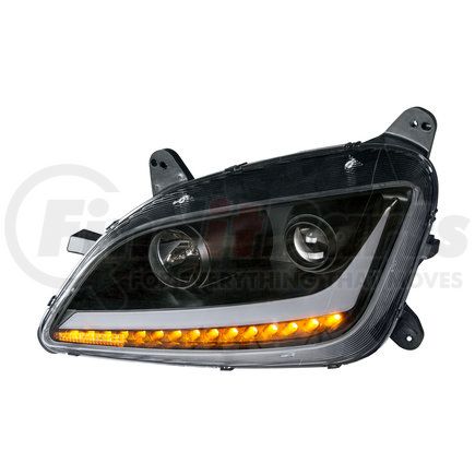 United Pacific 35814 Headlight - "Blackout" Projection, w/ LED Position & Turn Signal Light For 2011+ PB 579/587 - Driver Side