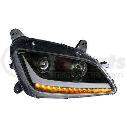 United Pacific 35815 Headlight - "Blackout" Projection, w/ LED Position & Turn Signal Light For 2011+ PB 579/587 - Passenger Side