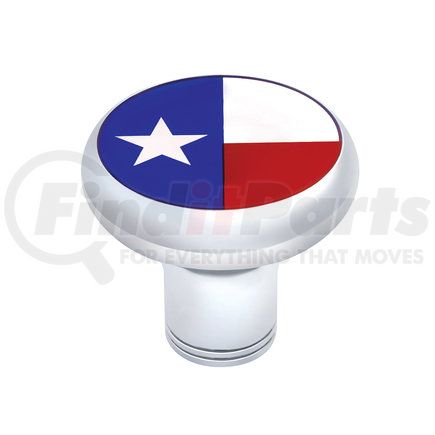 United Pacific 70796 Chrome Thread-on Gearshift Knob - Texas Flag
