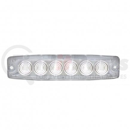 United Pacific 36684B 6 High Power LED Super Thin Warning Light - White LED/Clear Lens