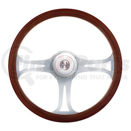 United Pacific 88142 18" Chrome Blade Steering Wheel w/ Hub For Peterbilt 1998 -2005, Kenworth 2001 -2002