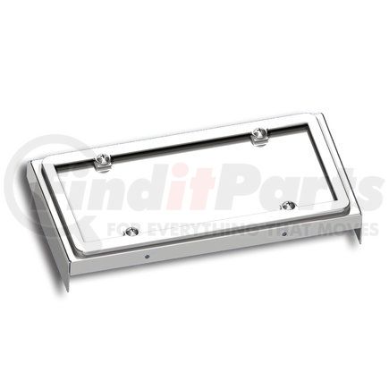 United Pacific 29098 Stainless Single License Plate Holder for 2008-2017 Freightliner Cascadia