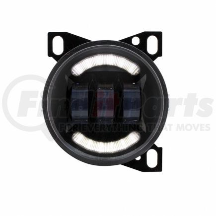 United Pacific 36606 4.25" Black Round LED Fog Light with LED Position Light Bar for PB 579/587 and KW T660 Series