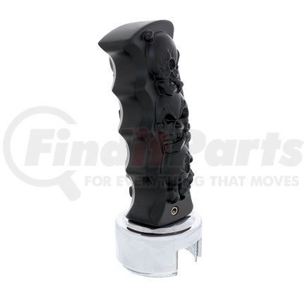 United Pacific 70668 Black Skulls Pistol Grip 13/15/18 Speed Gearshift Knob w/ Adapter