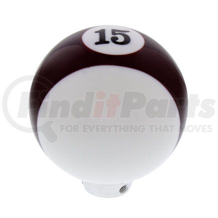 United Pacific 70764 Maroon Striped 15 Ball Gearshift Knob