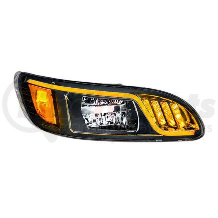 United Pacific 31074 "Blackout" High Power LED Headlight w/ LED Turn, Position, & DRL For 2008+ PB 386/387- Passenger