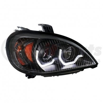 United Pacific 31255 Headlight - for Freightliner Columbia Projection, Black, Passenger Side