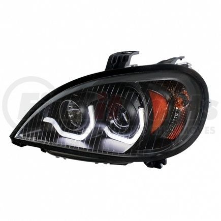 United Pacific 31254 Headlight - for Freightliner Columbia Projection, Black, Driver Side