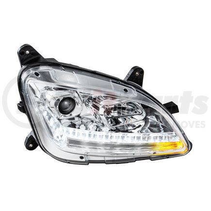 United Pacific 35780 Chrome Projection Headlight with LED Sequential Turn and DRL for 2011+ Peterbilt 579/587 - Passenger