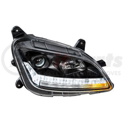 United Pacific 35782 "Blackout" Projection Headlight with LED Sequential Turn and DRL for 2011+ Peterbilt 579/587 - Passenger