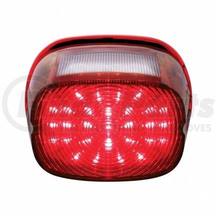 United Pacific 38669 29 LED Harley Tail Light w/ 4 LED License Light - Red LED/Red Lens