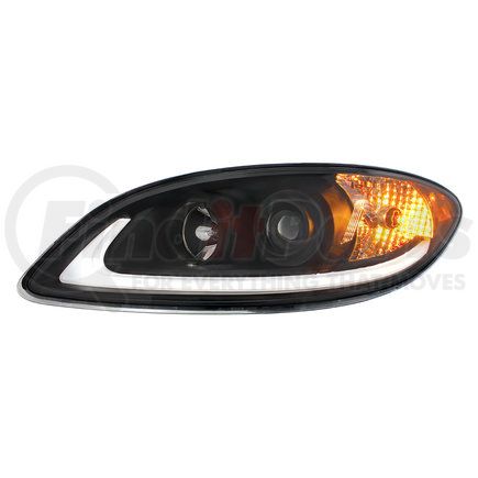 United Pacific 31183 Black Projection Headlight With LED Light Bar For International Prostar - Driver