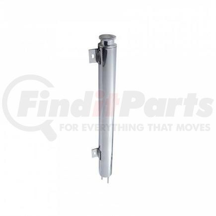 United Pacific A6129 15" Universal Polished Stainless Steel Radiator Overflow Tank