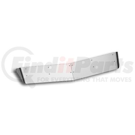 United Pacific 29102 Stainless 10" Drop Style Sunvisor for 2007+ Kenworth Aerocab with Curved Glass and B-Cab