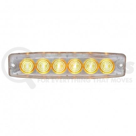 United Pacific 36683B 6 High Power LED Super Thin Warning Light - Amber LED/Clear Lens