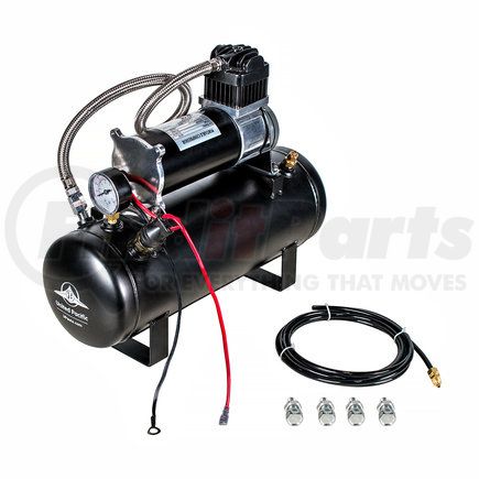 United Pacific 46154 "Competition Series" Heavy Duty 12V 140 PSI Air Compressor and Tank Kit