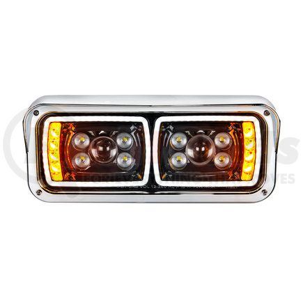 United Pacific 35826 10 High Power LED "Blackout" Projection Headlight w/ LED Turn Signal & Position Light Bar - Passenger