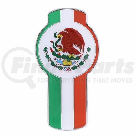 United Pacific 10967 Chrome Die Cast Mexico Flag Emblem