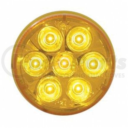 United Pacific 39984 7 LED 2" Reflector Clearance/Marker Light - Amber LED/Amber Lens