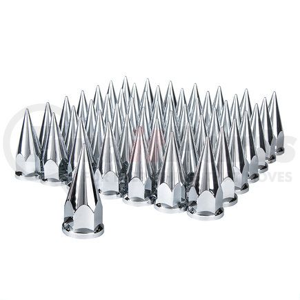 United Pacific 10570CB 33mm x 4 7/8" Chrome Plastic Super Spike Nut Cover - Push-On (60 Pack)