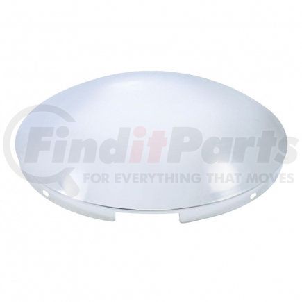 United Pacific 10106 4 Even Notched Chrome Dome Front Hub Cap - 7/16" Lip