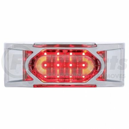 United Pacific 36896 16 LED Reflector Clearance/Marker Light w/ Chrome Bezel - Red LED/Clear Lens