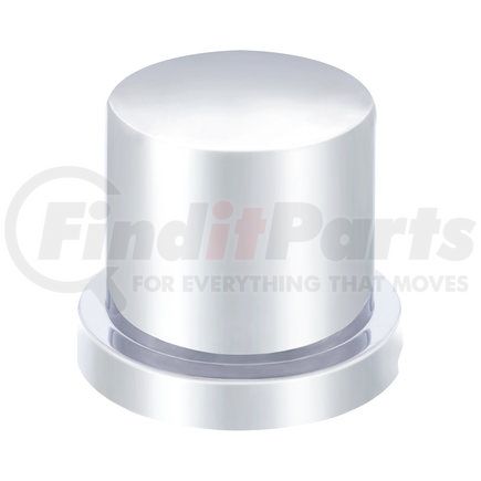 United Pacific 10758B 1 1/8" X 1 1/2" Chrome Plastic Flat Top Nut Cover - Push-On