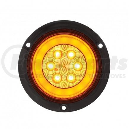 United Pacific 36958 Amber LED 4" Round Stop/Turn/Tail "GLO" Light- Flanged