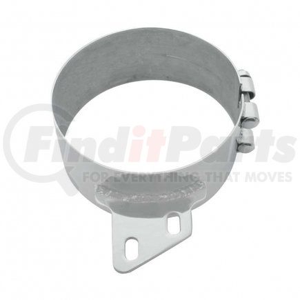 United Pacific 10285 8" Stainless Butt Joint Exhaust Clamp - Angled Bracket