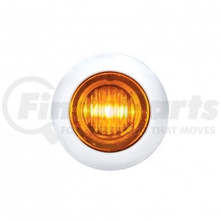 United Pacific 39932 3 LED Mini Clearance/Marker Light w/ Bezel - Amber LED/Amber Lens