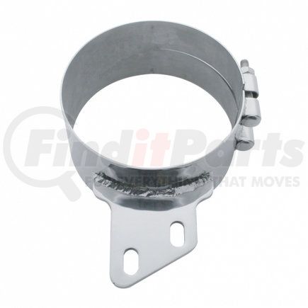 United Pacific 10284 7" Stainless Butt Joint Exhaust Clamp - Angled Bracket