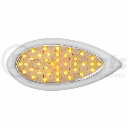 United Pacific 38807 39 LED "Teardrop" Turn Signal Light w/ Bezel - Amber LED/Clear Lens