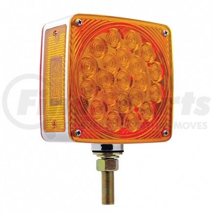 United Pacific 38702 45 LED Single Stud Double Face Turn Signal Light (Passenger) - Amber & Red LED/Amber & Red Lens