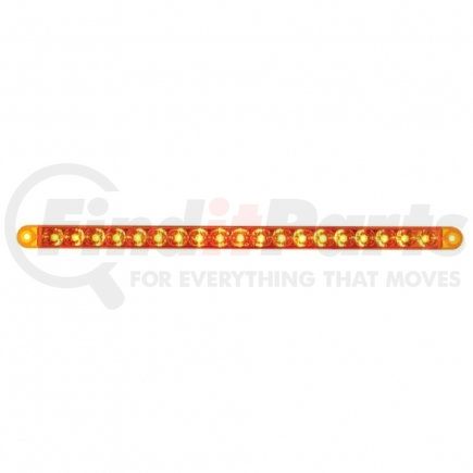 United Pacific 39773B 19 LED 12" Reflector Turn Signal Light Bar - Amber LED/Amber Lens