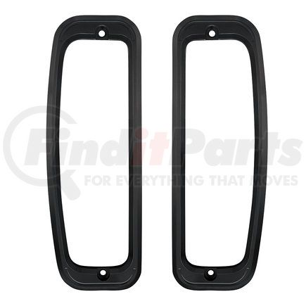 United Pacific 110584 Black Anodized Billet Aluminum Tail Light Bezels For 1966-77 Ford Bronco