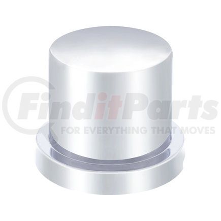 United Pacific 10756 3/4" X 1 1/4" Chrome Plastic Flat Top Nut Cover - Push-On (10 Pack)